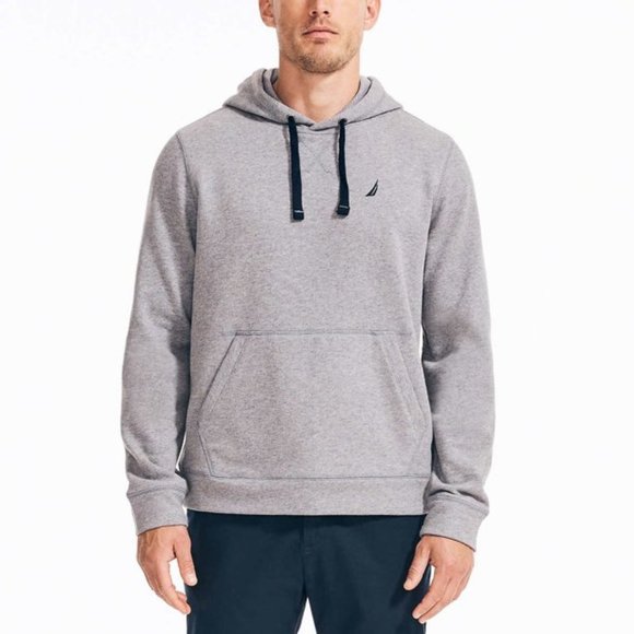 Nautica Men’s Fleece Pullover Hoodie – Gray, XX-Large - Picture 1 of 4